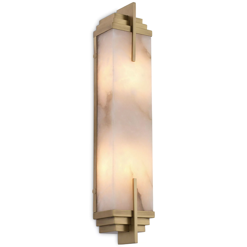 Бра Eichholtz Wall Lamp Harman Brass Латунь Бежевый Белый Мрамор Bianco Бра Eichholtz Wall Lamp Harman Brass Латунь Бежевый Белый Мрамор Bianco в Грозном | Loft Concept