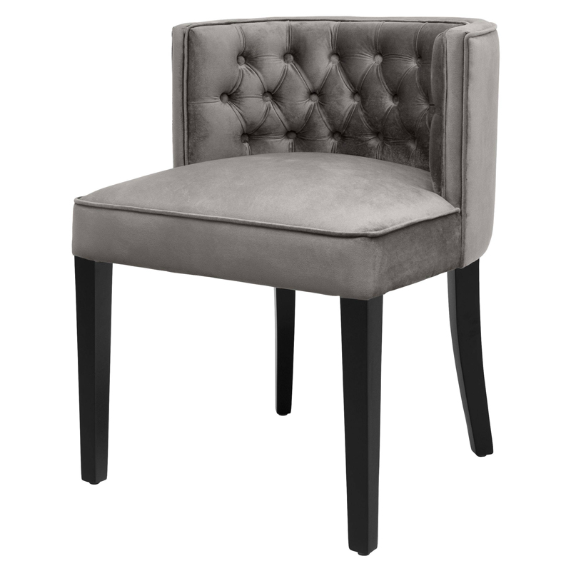 Стул Eichholtz Dining Chair Dearborn grey Серый Черный Стул Eichholtz Dining Chair Dearborn grey Серый Черный в Грозном | Loft Concept