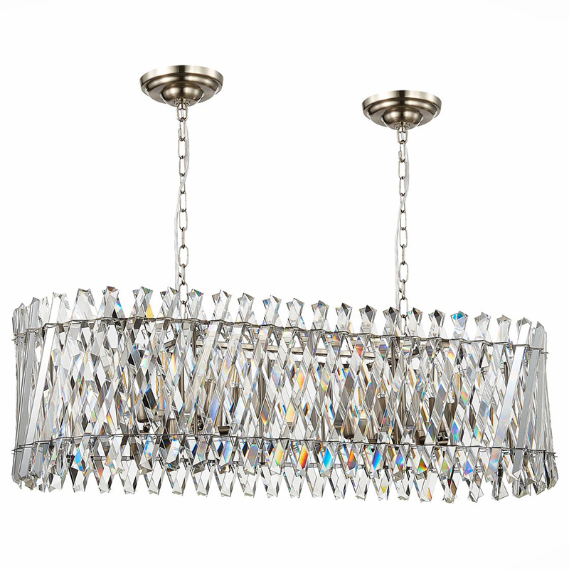 Люстра Kaeden Glass Chandelier 100 Прозрачный Никель Люстра Kaeden Glass Chandelier 100 Прозрачный Никель в Грозном | Loft Concept