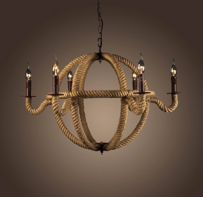 Люстра Spere 2 Loft Rope Light Коричневый Люстра Spere 2 Loft Rope Light Коричневый в Грозном | Loft Concept