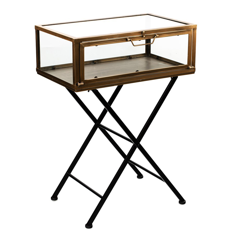 Приставной стол Table Box Черный Прозрачное Стекло Коричневый Приставной стол Table Box Черный Прозрачное Стекло Коричневый в Грозном | Loft Concept