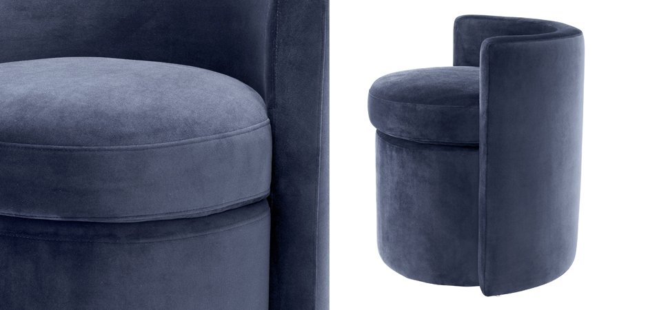 Кресло Eichholtz Stool Arcadia midnight blue Кресло Eichholtz Stool Arcadia midnight blue - Loft-Concept в Грозном