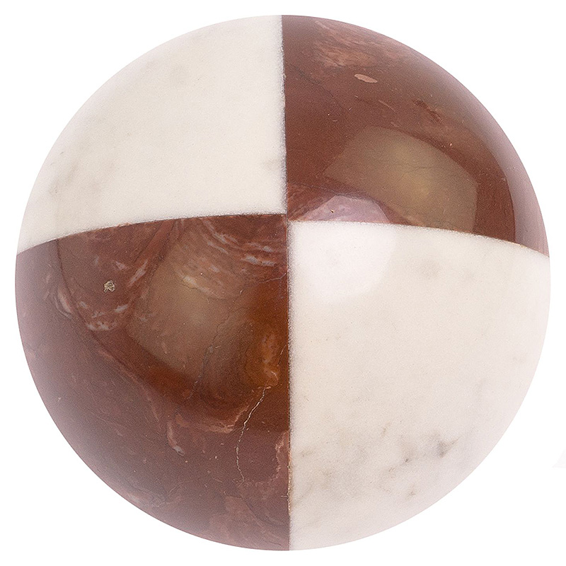 Шар декоративный из натуральных камней Лемезит и Мрамор Белый Natural Stone Spheres Красный Белый Шар декоративный из натуральных камней Лемезит и Мрамор Белый Natural Stone Spheres Красный Белый в Грозном | Loft Concept
