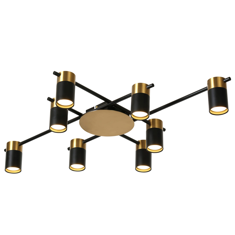 Потолочный светильник Tribes Chandelier Черный Золотой в Грозном | Loft Concept 
