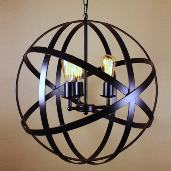 Люстра Iron Farn Flat Pendant Черный Люстра Iron Farn Flat Pendant Черный в Грозном | Loft Concept
