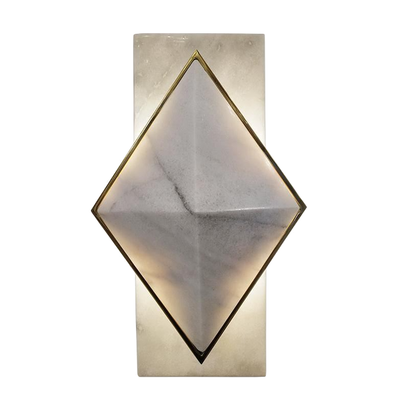 Бра Marble Diamond WALL LAMP Латунь Серый Бра Marble Diamond WALL LAMP Латунь Серый в Грозном | Loft Concept