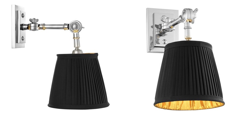 Бра Wall Lamp Wentworth Single Nickel+Black Бра Wall Lamp Wentworth Single Nickel+Black - Loft-Concept в Грозном