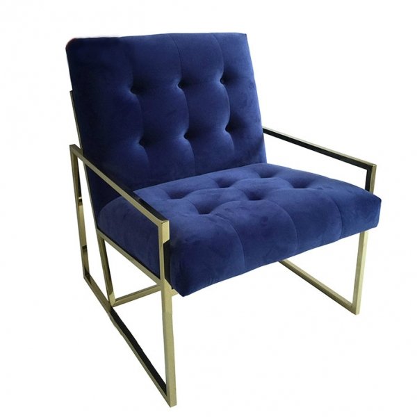 Кресло Jonathan Adler GOLDFINGER LOUNGE Синий в Грозном | Loft Concept 