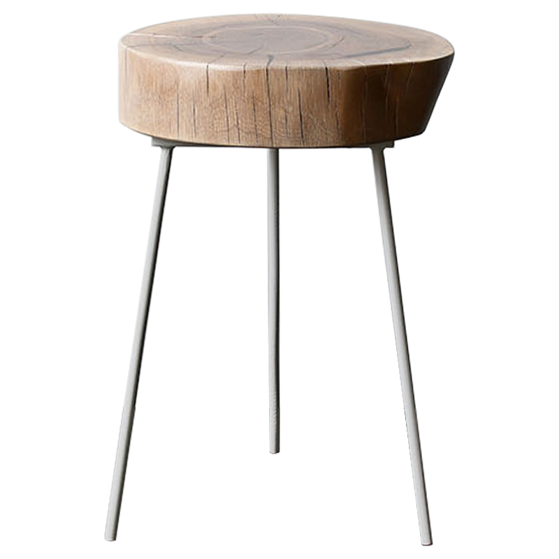 Приставной стол Cantu Industrial Metal Rust Side Table Светлый дуб Черный Приставной стол Cantu Industrial Metal Rust Side Table Светлый дуб Черный в Грозном | Loft Concept