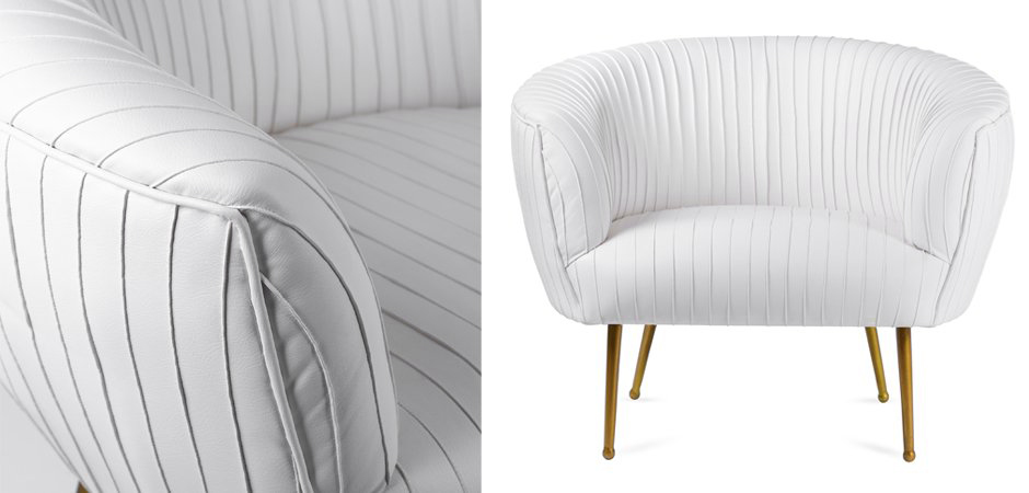 Кресло Kelly Wearstler SOUFFLE CHAIR - RUCHED Milk Кресло Kelly Wearstler SOUFFLE CHAIR - RUCHED Milk - Loft-Concept в Грозном