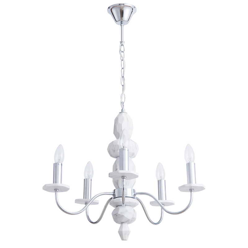 Люстра Marcela Chandelier Белый Хром Люстра Marcela Chandelier Белый Хром в Грозном | Loft Concept