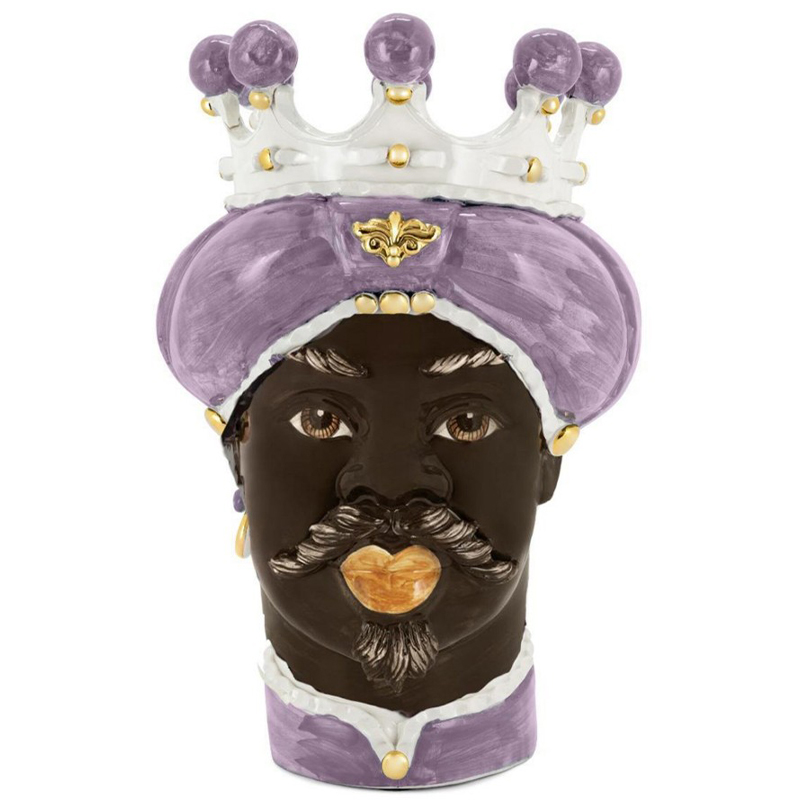 Ваза Vase Moro Man Medium New Violet Фиолетовый Коричневый Белый Ваза Vase Moro Man Medium New Violet Фиолетовый Коричневый Белый в Грозном | Loft Concept