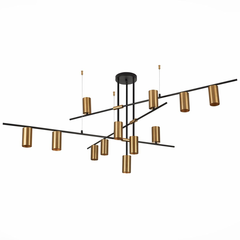 Подвесной светильник TRIBES CHANDELIER 12 Золотой Черный в Грозном | Loft Concept 