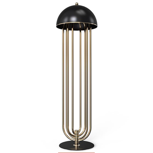 Торшер Delightfull Turner Floor Light Черный Белый Медь светлая Золотой Торшер Delightfull Turner Floor Light Черный Белый Медь светлая Золотой в Грозном | Loft Concept