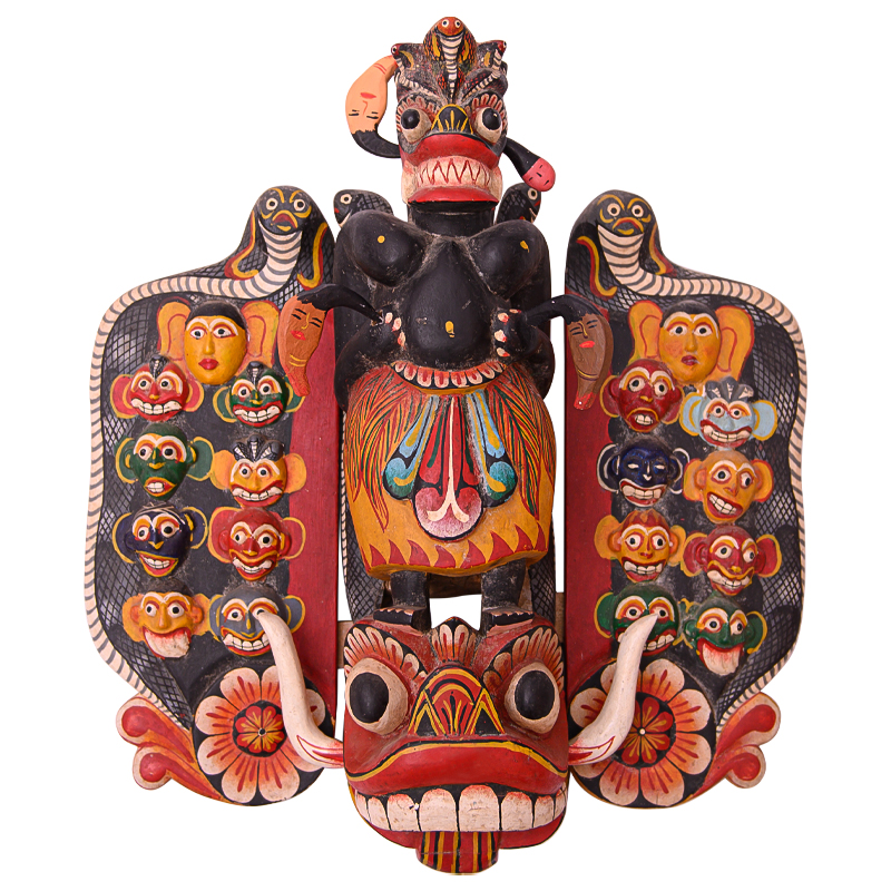 Маска "Sanniya" Medicine Demon Шри-Ланка Мульти Черный Красный Маска "Sanniya" Medicine Demon Шри-Ланка Мульти Черный Красный в Грозном | Loft Concept