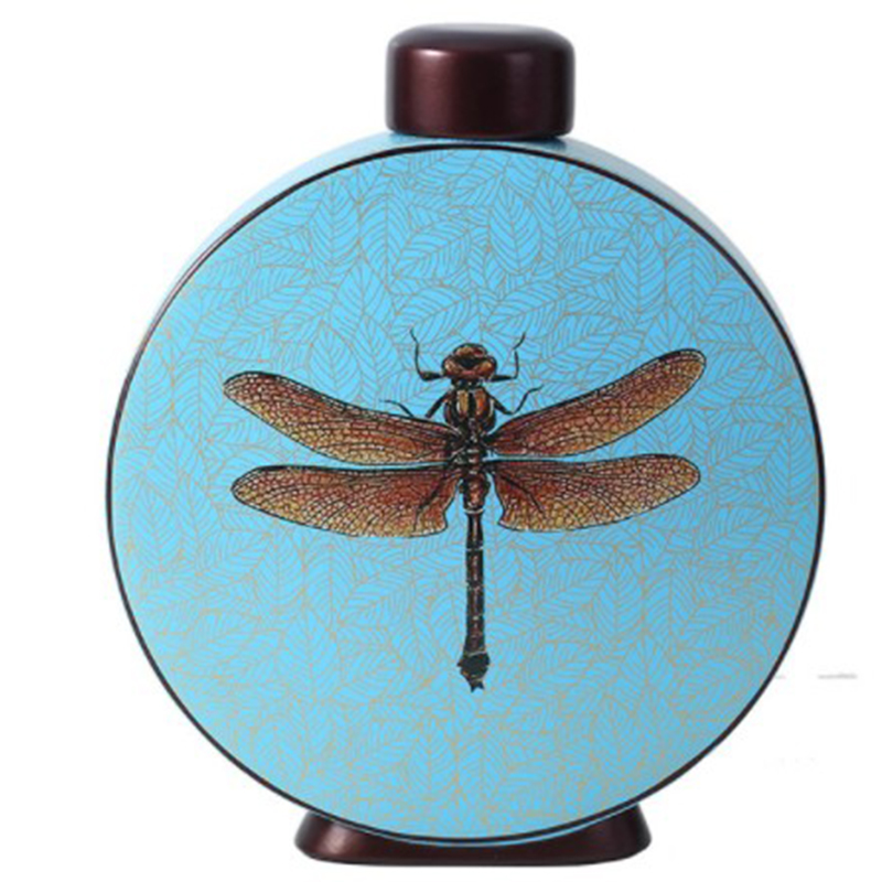 Ваза Blue Vase Dragonfly Голубой Коричневый Ваза Blue Vase Dragonfly Голубой Коричневый в Грозном | Loft Concept