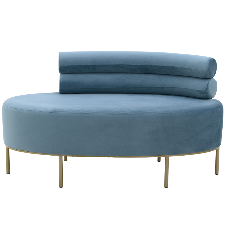 Кушетка Fening Lounge Blue Светло-синий Золотой Кушетка Fening Lounge Blue Светло-синий Золотой в Грозном | Loft Concept