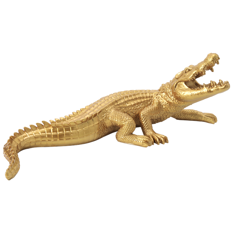Статуэтка Crocodile Gold Золотой Статуэтка Crocodile Gold Золотой в Грозном | Loft Concept