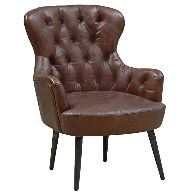 Кресло AEKERMAN CLUB CHAIR Коричневый Черный Кресло AEKERMAN CLUB CHAIR Коричневый Черный в Грозном | Loft Concept
