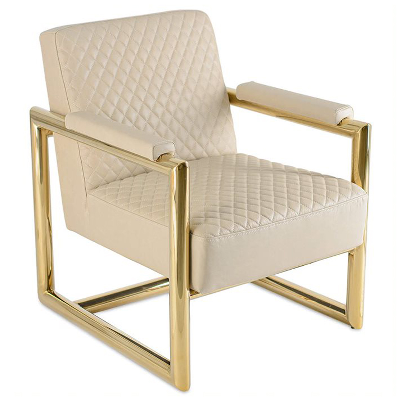 Кресло Gautselin Armchair cappuccino Бежевый Глянцевое золото Кресло Gautselin Armchair cappuccino Бежевый Глянцевое золото в Грозном | Loft Concept