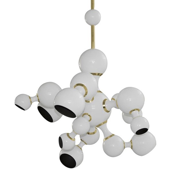 Люстра Atomic Suspension white Delightfull Золотой Белый Люстра Atomic Suspension white Delightfull Золотой Белый в Грозном | Loft Concept
