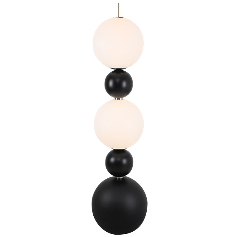 Торшер Five Round Shapes Floor Lamp Черно-белый Торшер Five Round Shapes Floor Lamp Черно-белый в Грозном | Loft Concept
