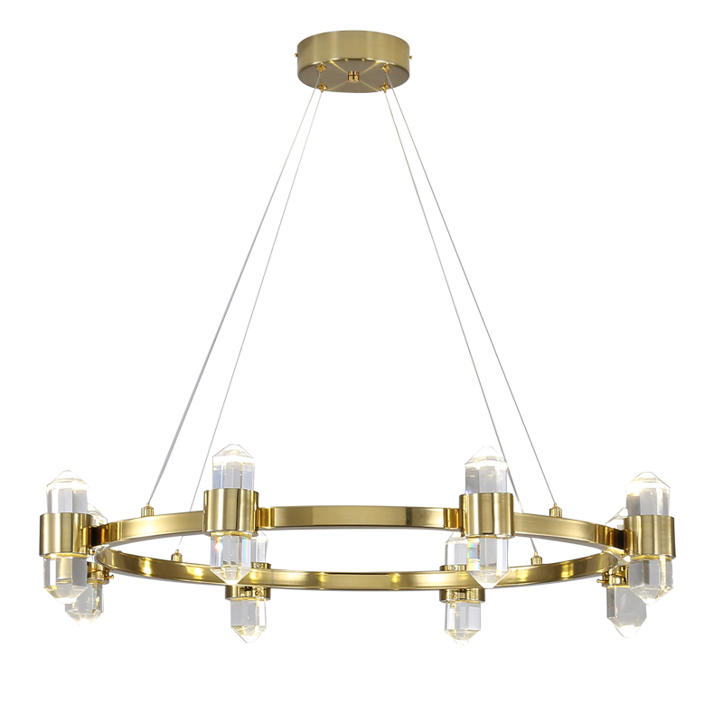 Люстра Crystal Ring Chandelier Brass Латунь Прозрачный Люстра Crystal Ring Chandelier Brass Латунь Прозрачный в Грозном | Loft Concept