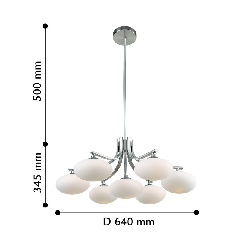 Люстра с овальными белыми плафонами Mushrooms Lamp Люстра с овальными белыми плафонами Mushrooms Lamp в Грозном