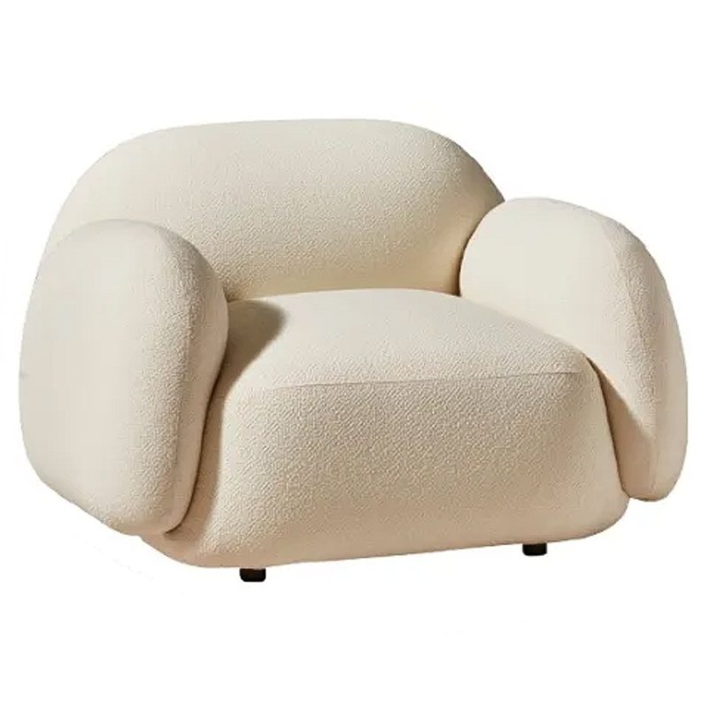 Мягкое кресло для гостиной La Lume Boucle Armchair Бежевый Мягкое кресло для гостиной La Lume Boucle Armchair Бежевый в Грозном | Loft Concept