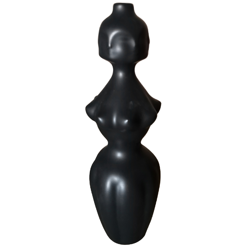 Декоративная ваза OLYMPIA VASE Black Vase Черный Декоративная ваза OLYMPIA VASE Black Vase Черный в Грозном | Loft Concept