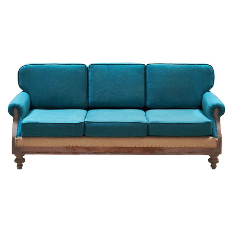 Диван Deconstructed Sofa turquoise Linen triple Коричневый Бирюзовый Диван Deconstructed Sofa turquoise Linen triple Коричневый Бирюзовый в Грозном | Loft Concept