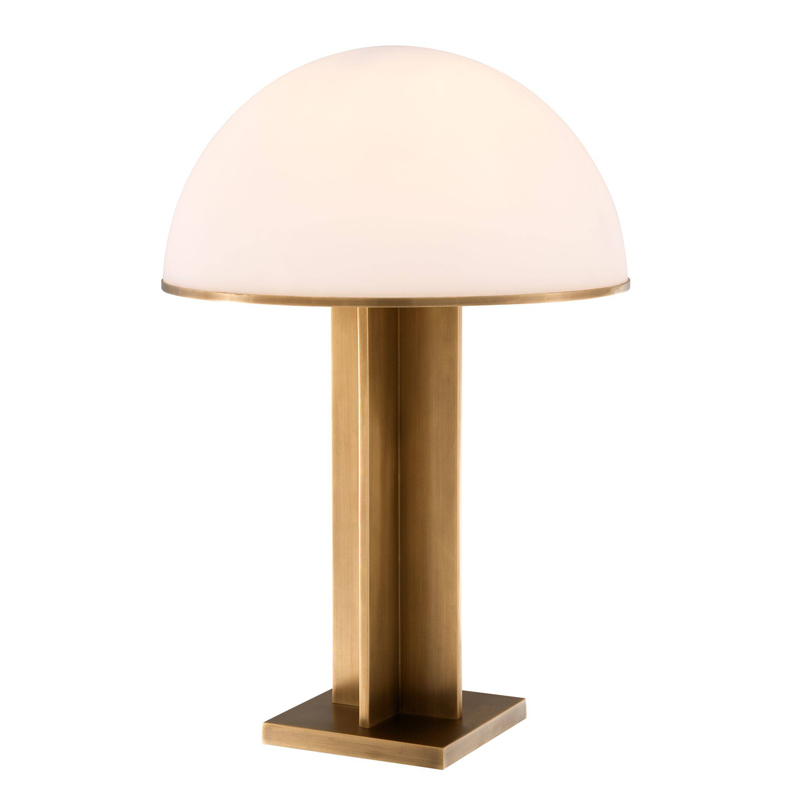 Настольная лампа Eichholtz Table Lamp Berkley Латунь Античная полированная Белое матовое стекло Настольная лампа Eichholtz Table Lamp Berkley Латунь Античная полированная Белое матовое стекло в Грозном | Loft Concept