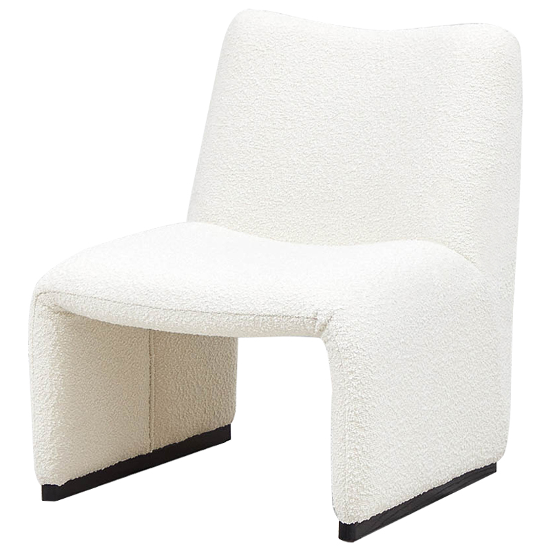 Кресло белое Cress White Boucle Collection Armchair Белый Кресло белое Cress White Boucle Collection Armchair Белый в Грозном | Loft Concept