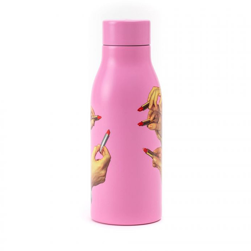 Бутылка Seletti Thermal Bottle Lipstick Pink Розовый Бутылка Seletti Thermal Bottle Lipstick Pink Розовый в Грозном | Loft Concept