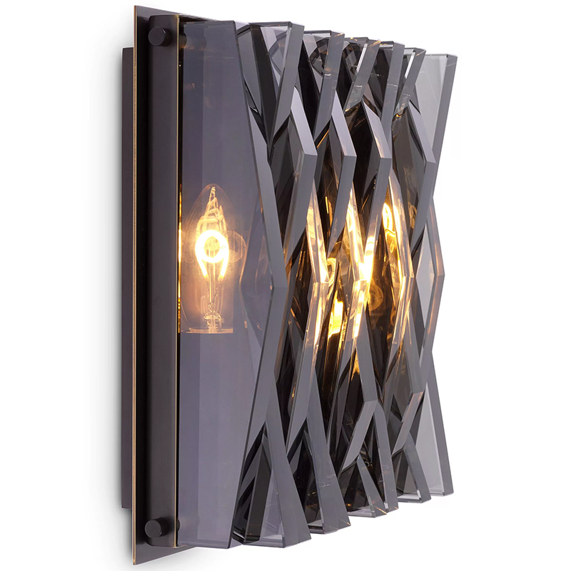 Бра Wall Lamp Nuvola S Smoke Латунь Стекло Смок Бра Wall Lamp Nuvola S Smoke Латунь Стекло Смок в Грозном | Loft Concept