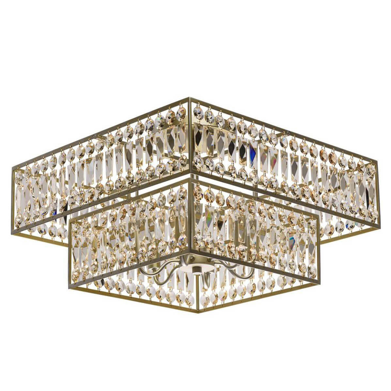 Потолочный светильник Crystal Inserts Lamp amber 6 Янтарь (Amber) Золотой Потолочный светильник Crystal Inserts Lamp amber 6 Янтарь (Amber) Золотой в Грозном | Loft Concept