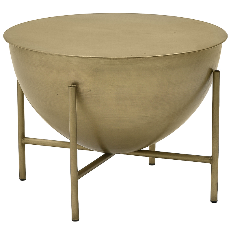 Круглый кофейный стол Big Modern Caldron Metal Coffee Table Золотой Круглый кофейный стол Big Modern Caldron Metal Coffee Table Золотой в Грозном | Loft Concept