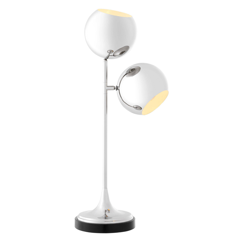 Настольная лампа Eichholtz Table Lamp Compton Nickel Никель Черный Настольная лампа Eichholtz Table Lamp Compton Nickel Никель Черный в Грозном | Loft Concept