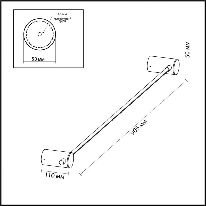 Бронзовое светодиодное бра Trumpet tube Wide Бронзовое светодиодное бра Trumpet tube Wide в Грозном