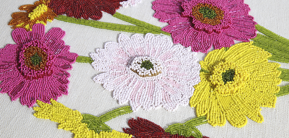 Панно Jonathan Adler FLOWER BEADED WALL ART Панно Jonathan Adler FLOWER BEADED WALL ART - Loft-Concept в Грозном