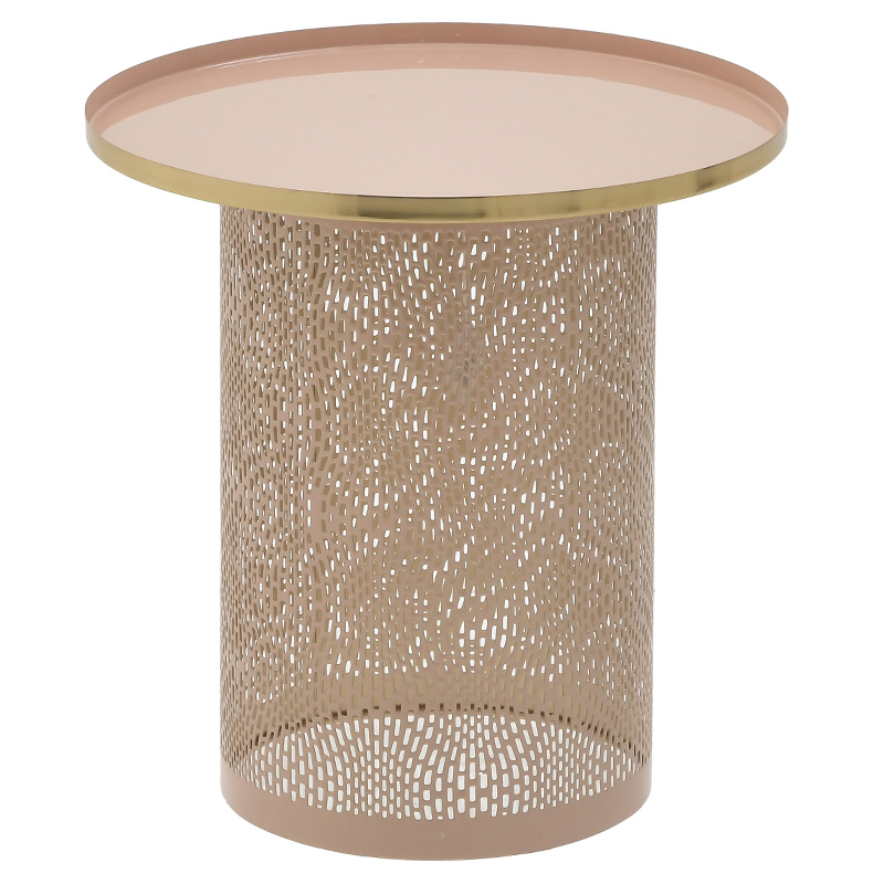 Круглый металлический приставной стол Azure Pink Pastel Metal Table Розовый пастельный Золотой Круглый металлический приставной стол Azure Pink Pastel Metal Table Розовый пастельный Золотой в Грозном | Loft Concept
