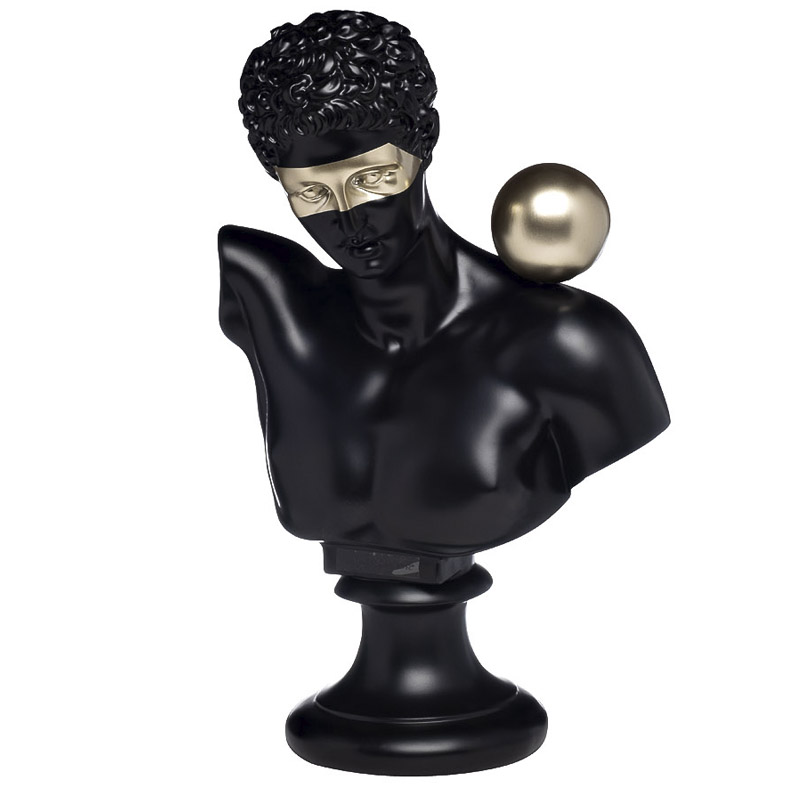 Статуэтка Antique Bust man Золотой Черный Статуэтка Antique Bust man Золотой Черный в Грозном | Loft Concept