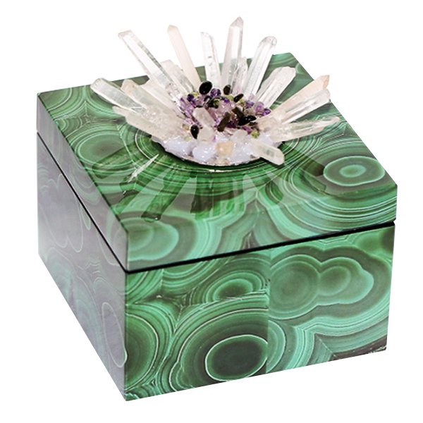 Шкатулка stone Flower Malachite Малахит (зеленый) Шкатулка stone Flower Malachite Малахит (зеленый) в Грозном | Loft Concept