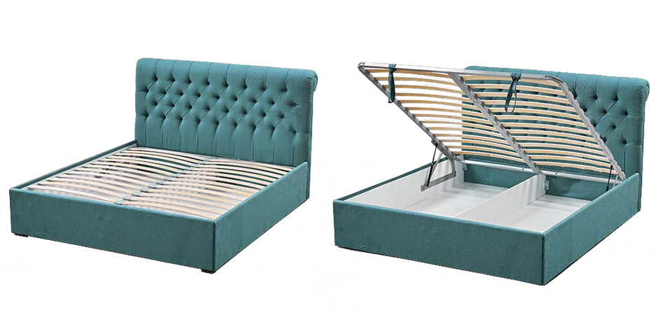 Кровать Turquoise Capitone Bed Кровать Turquoise Capitone Bed - Loft-Concept в Грозном