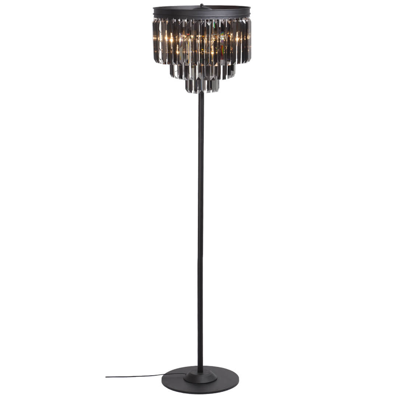 Торшер RH Odeon Smok GLASS Floor Lamp Стекло Смок Черный Торшер RH Odeon Smok GLASS Floor Lamp Стекло Смок Черный в Грозном | Loft Concept