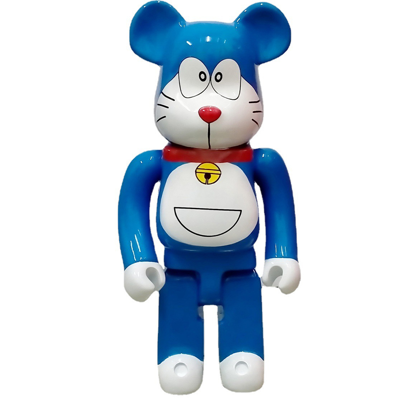 Статуэтка Bearbrick Doraemon Happy Синий Белый Красный Статуэтка Bearbrick Doraemon Happy Синий Белый Красный в Грозном | Loft Concept