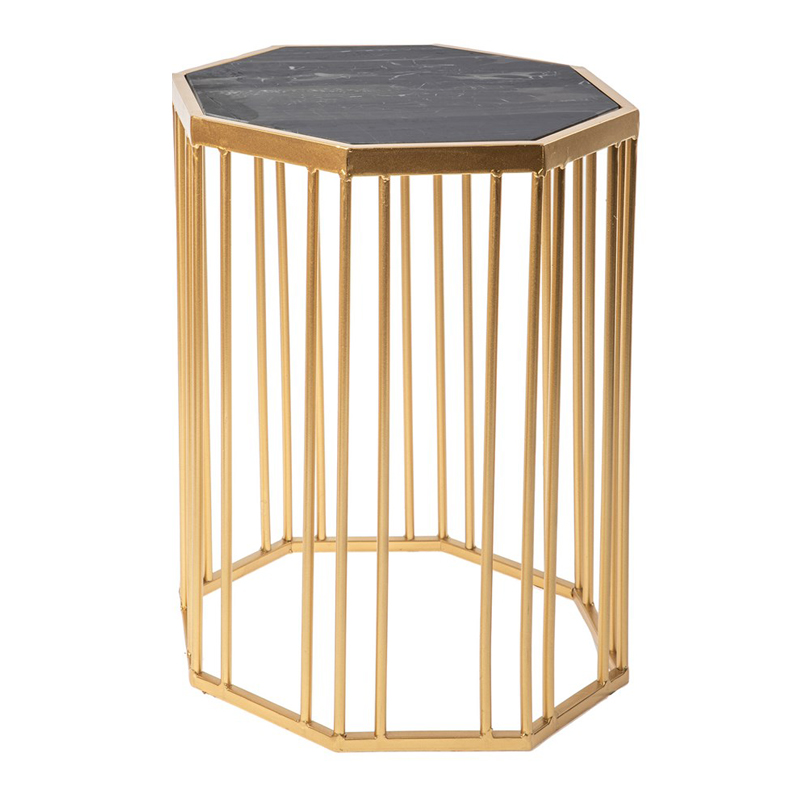 Приставной стол Side Table Marble чёрный мрамор Черный Мрамор Nero Золотой Приставной стол Side Table Marble чёрный мрамор Черный Мрамор Nero Золотой в Грозном | Loft Concept