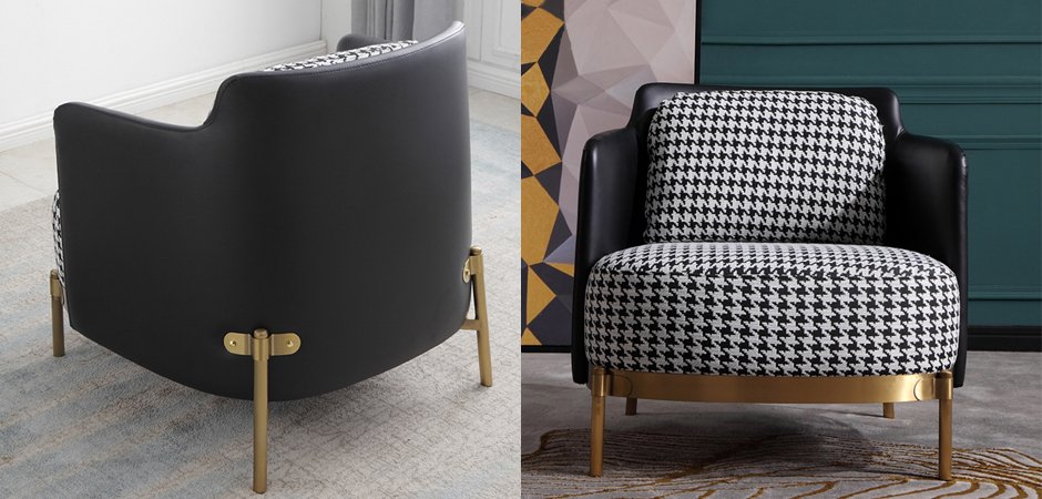 Кресло Pied de poule Gray Armchair Кресло Pied de poule Gray Armchair - Loft-Concept в Грозном