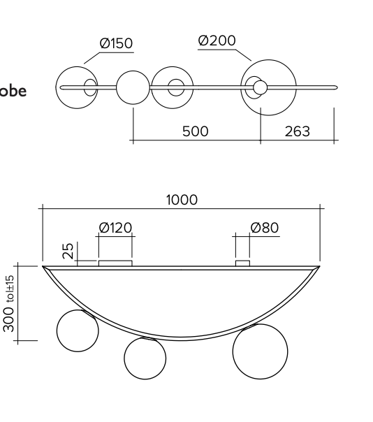 Потолочный светильник Atelier Areti Girlande Ceiling Crescent 3 Потолочный светильник Atelier Areti Girlande Ceiling Crescent 3 в Грозном