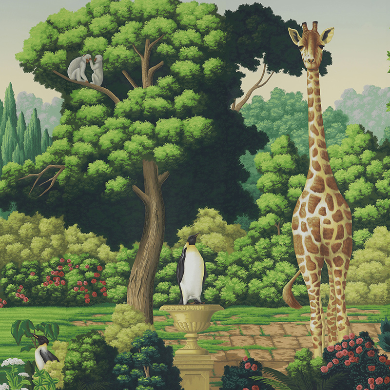 Обои ручная роспись Magical Menagerie Special Colourway on scenic paper Обои ручная роспись Magical Menagerie Special Colourway on scenic paper в Грозном | Loft Concept